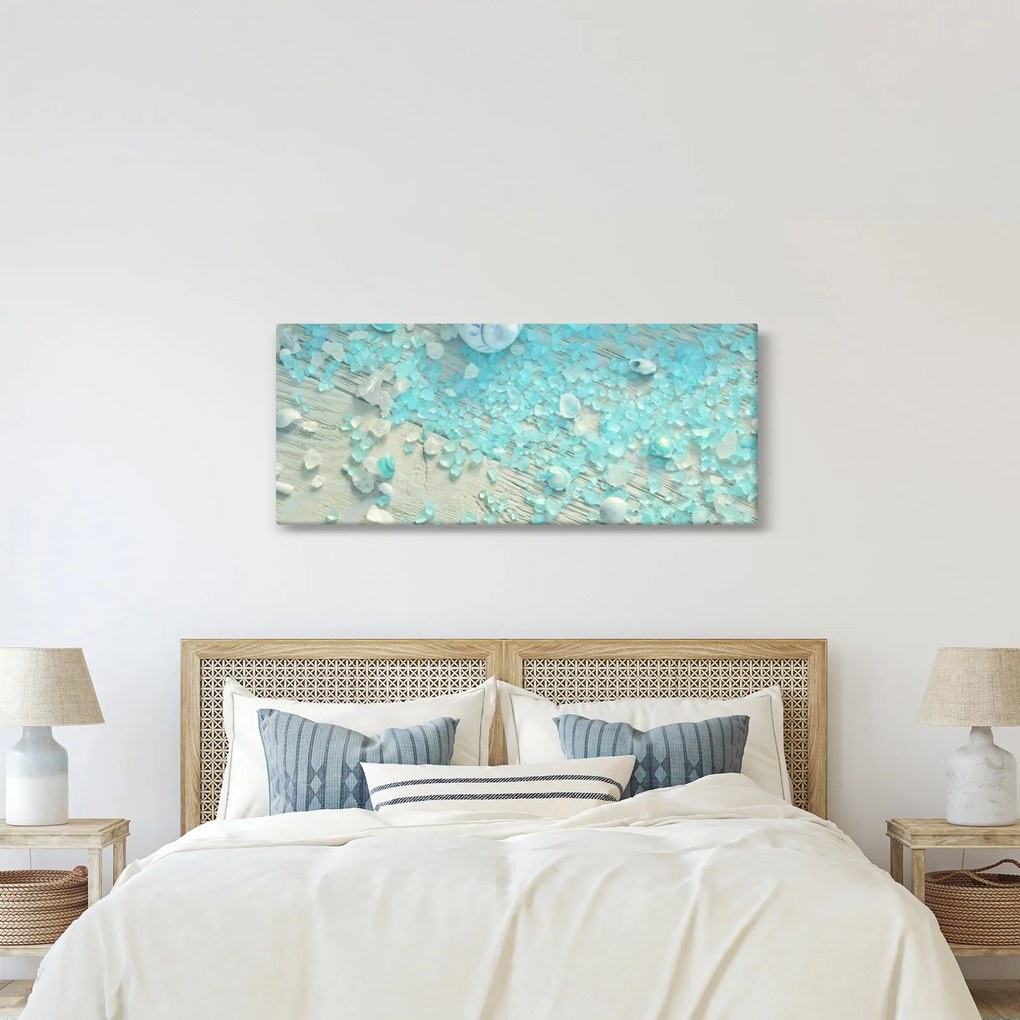 Tablou - Atmosfera de litoral în nuanțe turcoaz (120x50 cm)