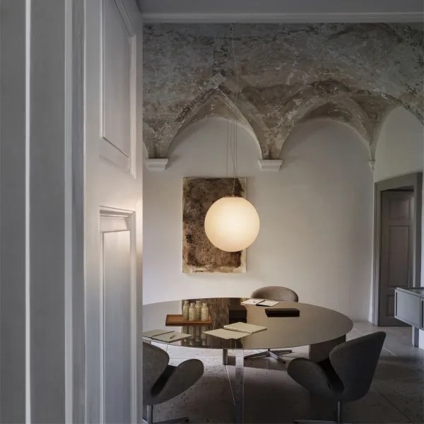 Ideal Lux - Pendul MAPA 1xE27/42W/230V Ø 40 cm alb