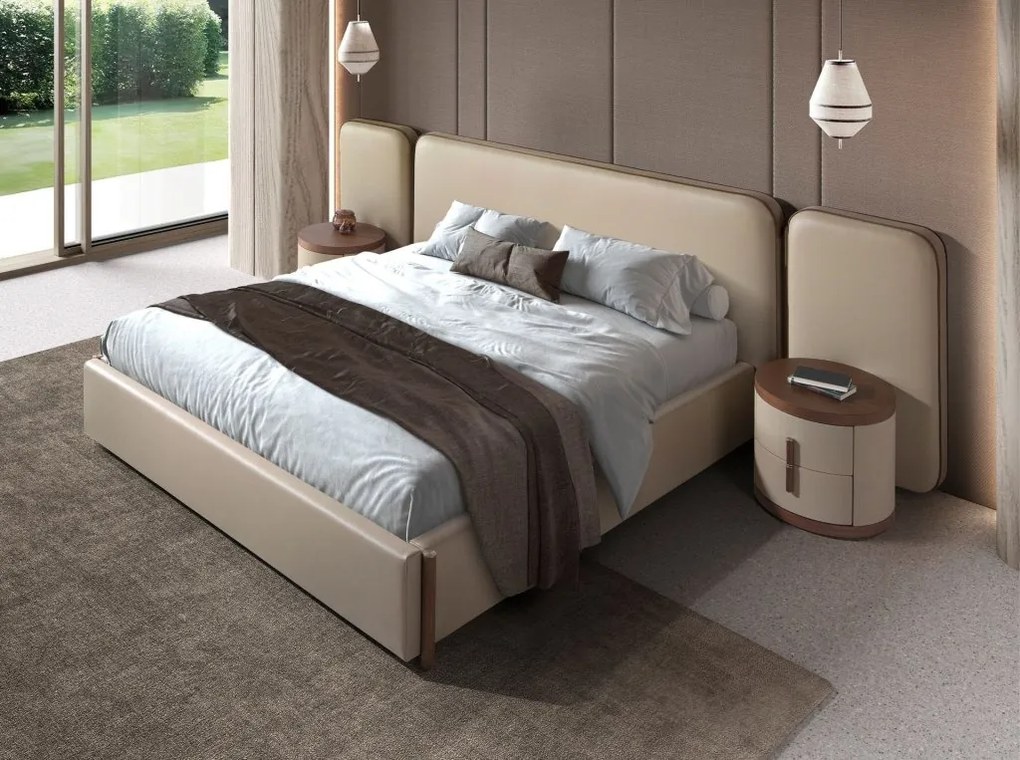 Noptiera design LUX Walnut-Leatherette Mink