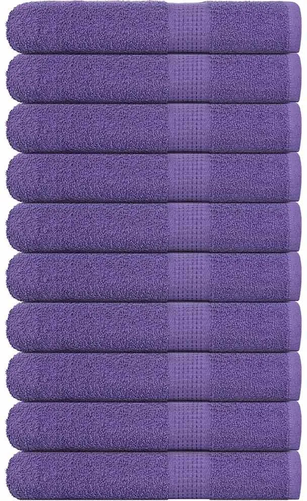 vidaXL Prosoape FROGN 10 buc., mov, 100x200 cm, 360 g/m²