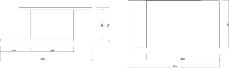 Noptieră în culoare naturală suspendată/cu rafturi cu aspect de lemn de stejar Tann – noo.ma
