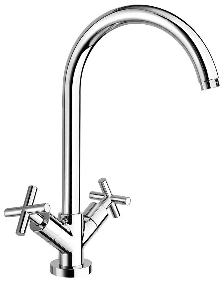 Sapho - Baterie pentru chiuvetă AXIA, crom lucios