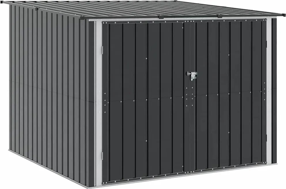 vidaXL Shed pentru biciclete 3 pcs Antracit 215 x 206 x 157 cm Metal