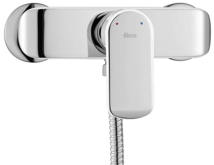 Baterie de dus REA Bloom alb crom