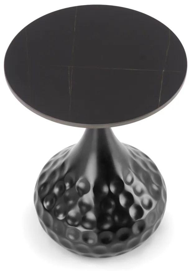 Masa de cafea Verde marmura neagra/negru ø40/h52 cm
