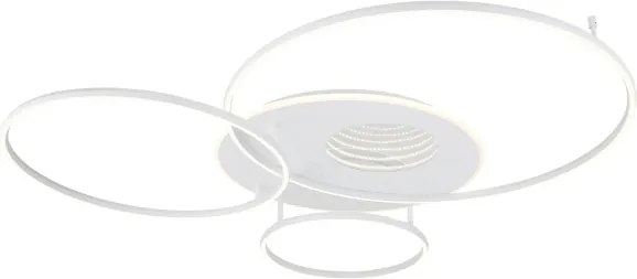 Globo 48466-70W-LED Plafonieră LED dimabilă INVERTINA 70W/230V 105x26,5 cm albă + telecomandă