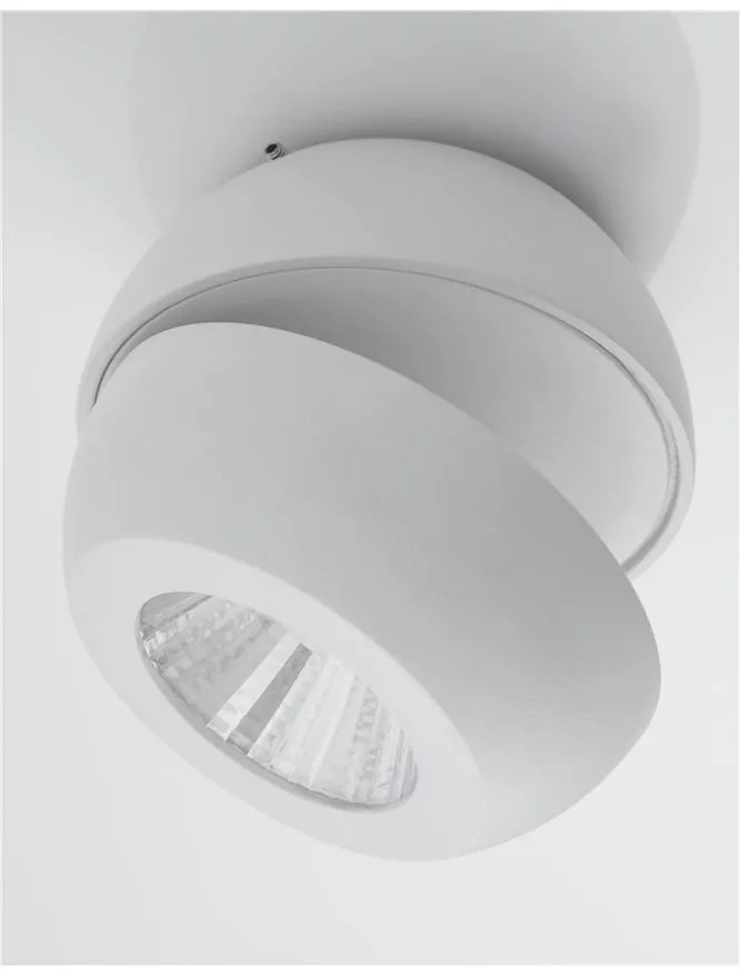 Spot LED aplicat perete sau tavan, directionabil Gon alb NVL-9105201