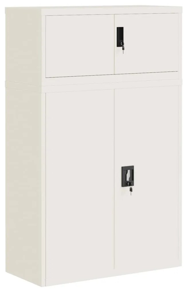 vidaXL Fișet, alb, 90x40x145 cm, oțel