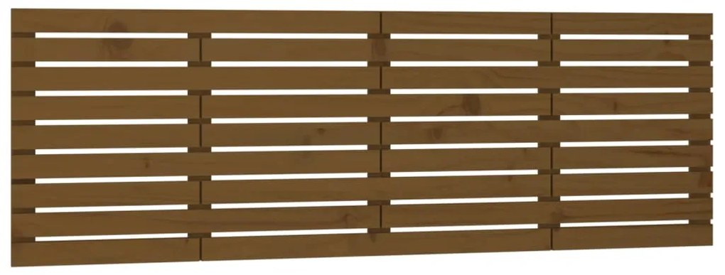 vidaXL Tăblie de pat pentru perete, maro miere, 166x3x63 cm, lemn pin