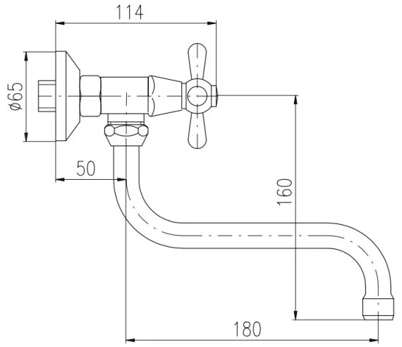 RAV Slezák MK101.5/21CMATSM - Baterie pentru chiuvetă/lavoar MORAVA RETRO negru/alamă