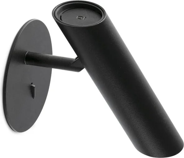 Aplica LED de perete moderna LEO neagra