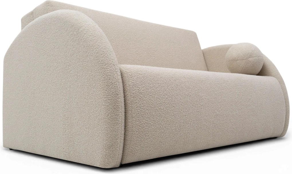 Canapea extensibilă Nubi trei locuri 140 cm cu ladă de depozitare - boucle bej deschis Quelle 03
