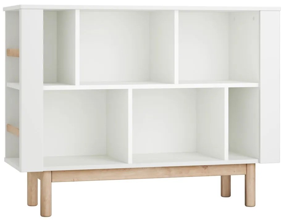 Bibliotecă pentru copii albă 120x40 cm Miloo – Pinio