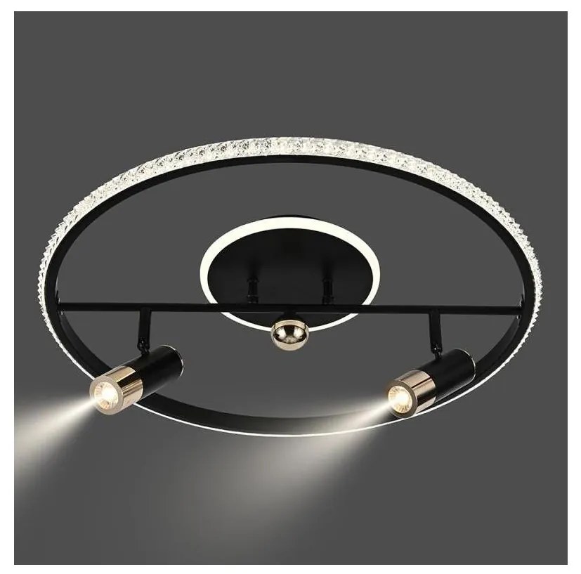 Plafonieră LED dimabilă LED/60W/230V 3000-6500K negru + telecomandă