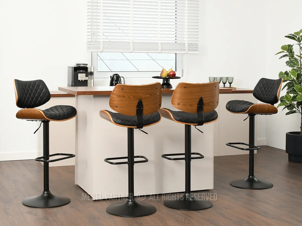 Scaun Hasky (nuc închis + negru). Promo -14%. 1110616