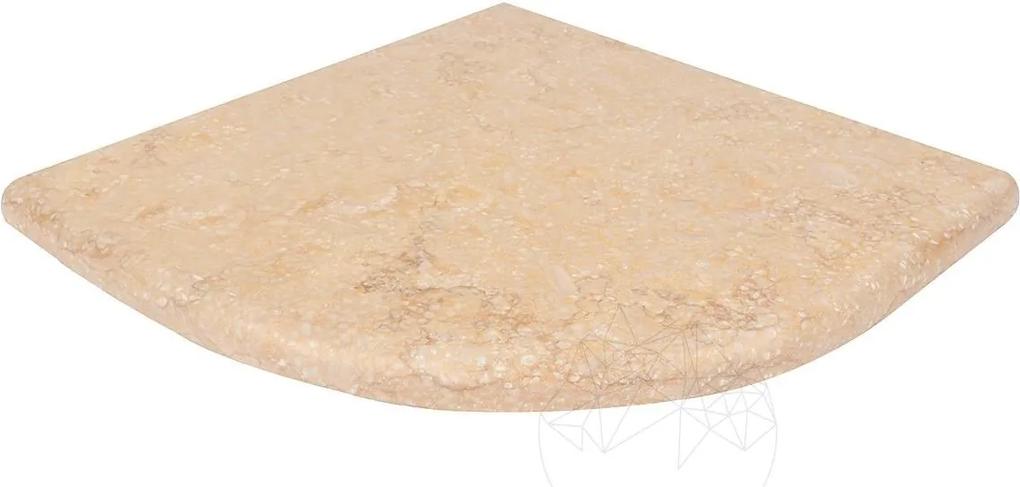 Etajera/Raft limestone sunny - semirotund - 20 x 20 x 2 cm