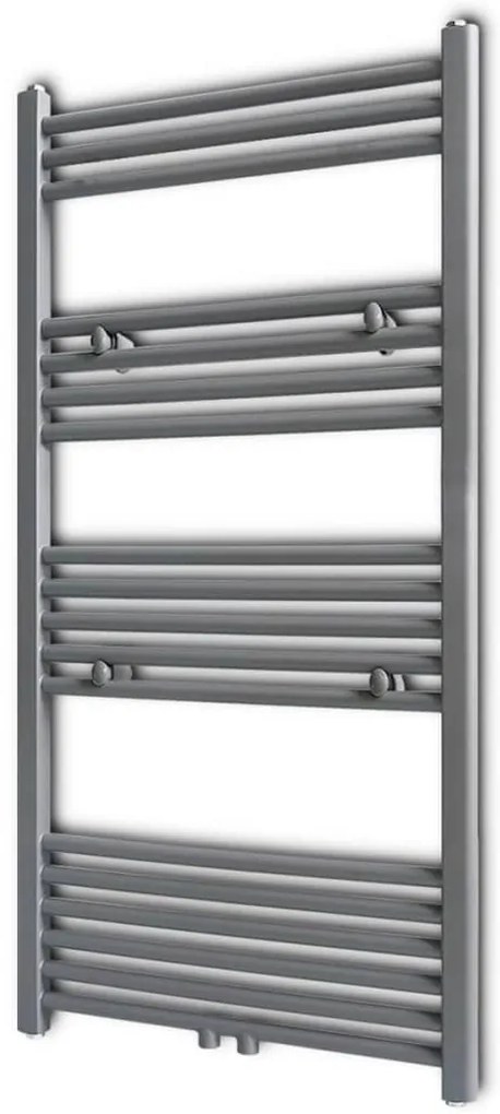 Radiator port-prosop încălzire centrală baie, drept, gri, 600x1160 mm