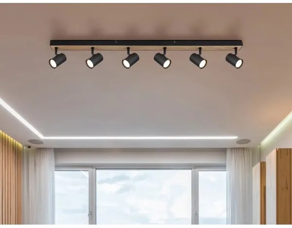 Spot Globo 57911-6DBW ROBBY 6xGU10/35W/230V negru/maro