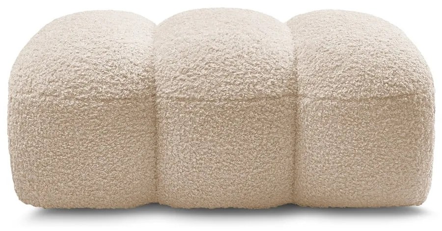 Taburet bej cu tapițerie din țesătură bouclé Hippolyte – Bobochic Paris