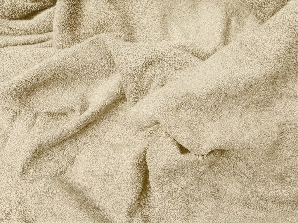 Cearsaf elastic de fleece MOLTON cappuccino 180 x 200 cm