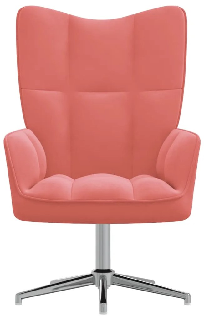 328121 vidaXL Scaun de relaxare, roz, catifea