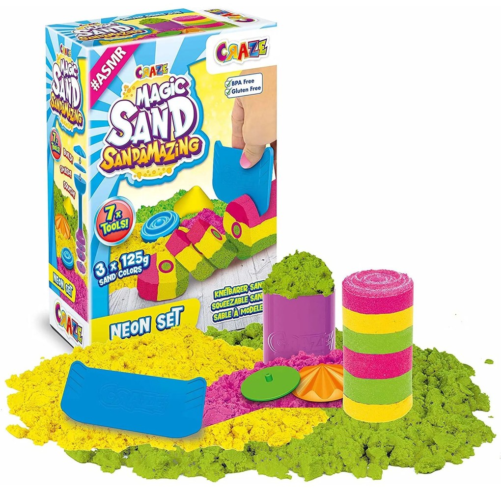 CRAZE - NISIP KINETIC - SET JOACA NEON - CRAZE (CRZ32374)