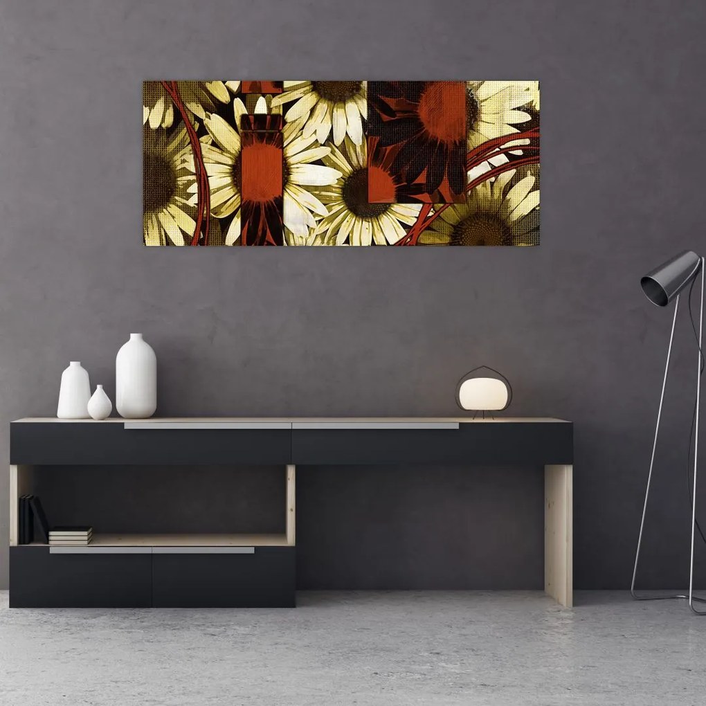 Tablou cu flori (120x50 cm)