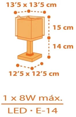 Dalber 64561N - Lampă LED pentru copii LITTLE TIGGER 1xG4/4W/230V portocalie