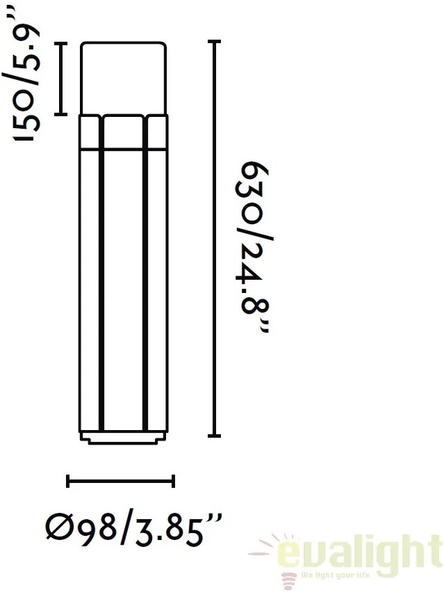 STALP DE EXTERIOR MODERN IP65 TRAM L 75531
