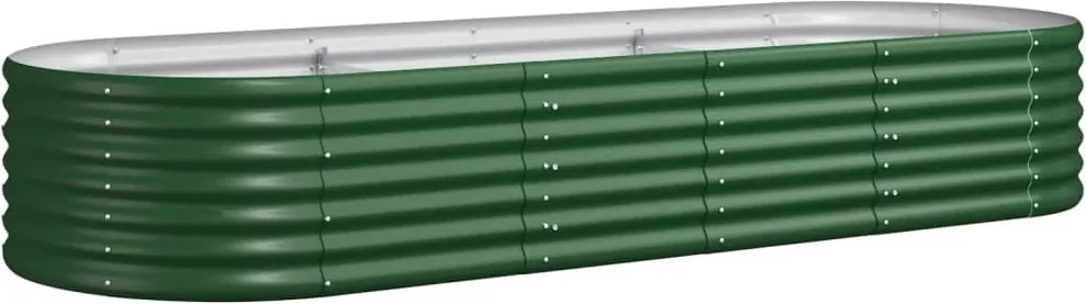 vidaXL Strat înălțat grădină 224x80x36 cm oțel galvanizat