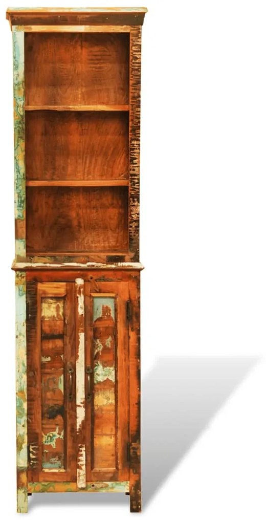 Biblioteca din lemn masiv reciclat, vintage 1, Multicolour
