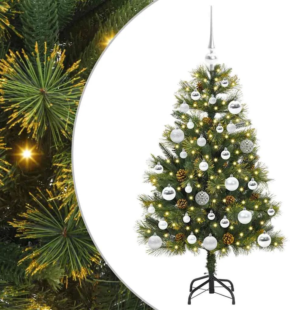 vidaXL Pom de Crăciun Artificial cu Ramuri Articulare și Conuri 150 cm