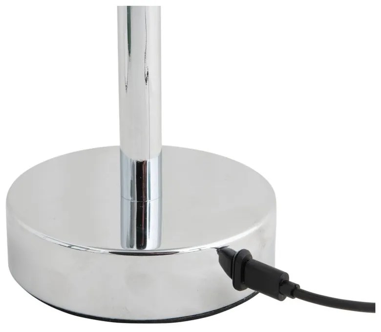 Veioză argintie LED cu abajur din metal (înălțime 24,5 cm) James – Leitmotiv