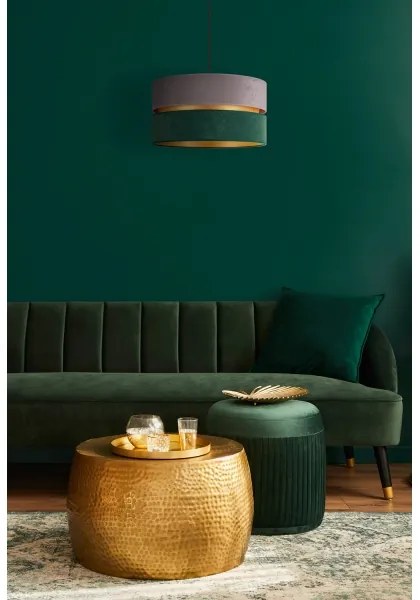 Lustră pe cablu Duolla DUO 1xE27/15W/230V d. 40 cm gri/verde/auriu