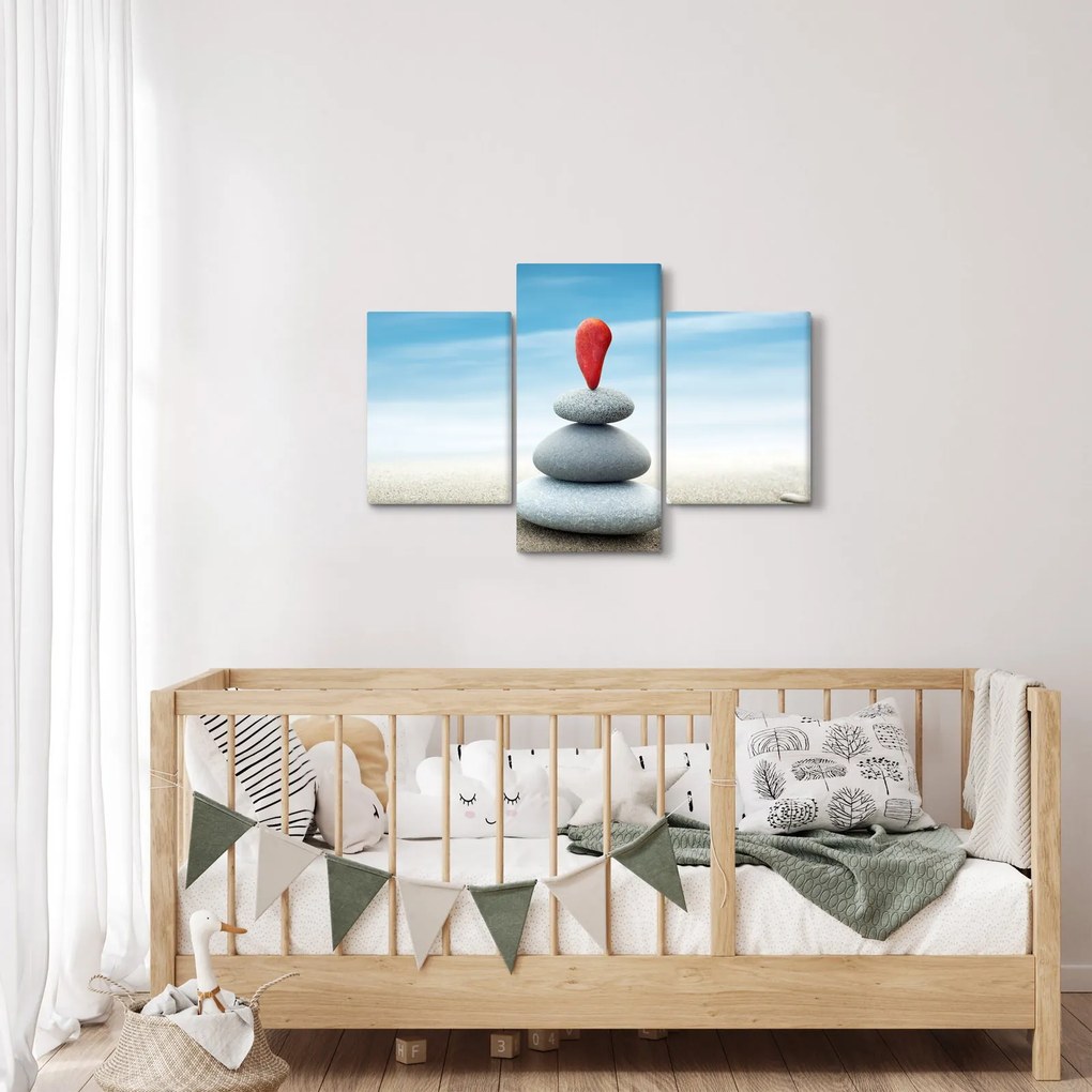 Tablou -Echilibru cu pietre (90x60 cm)