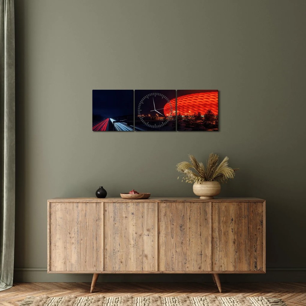 Tabloul cu autostrada (cu ceas) (90x30 cm)