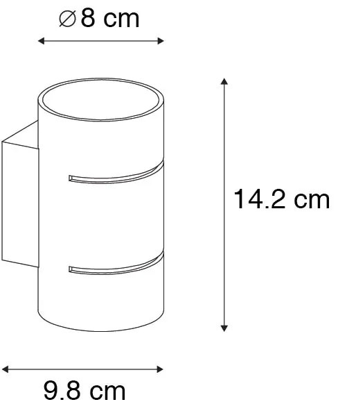 Aplică modernă neagră cu interior auriu - Pia
