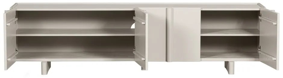 Masă TV modulară crem din lemn masiv de pin 200x53 cm Basu – WOOOD