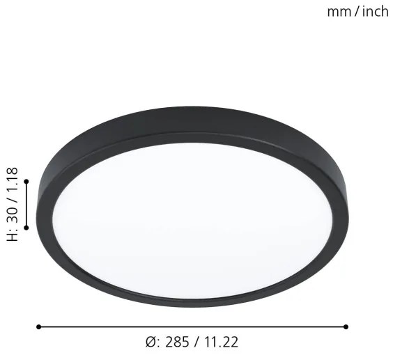 Eglo 99267 - Plafonieră LED pentru baie FUEVA 5, 20W/230V, IP44