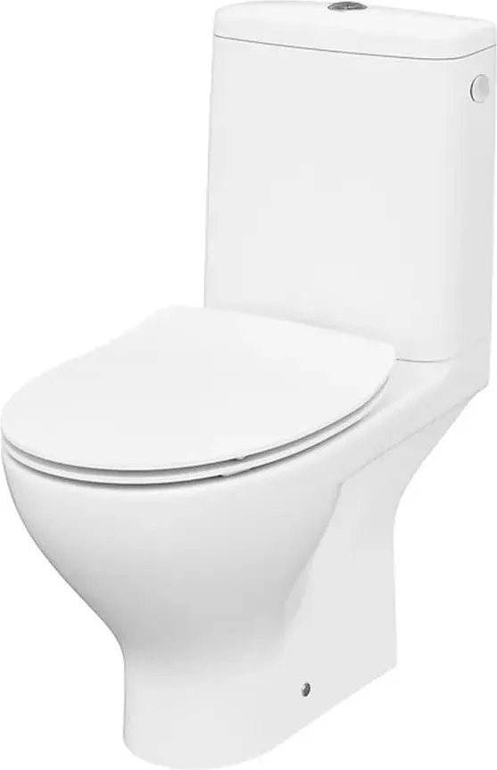 Set vas WC pe pardoseala Cersanit Moduo 651 rezervor 3/5 l si capac slim softclose alb