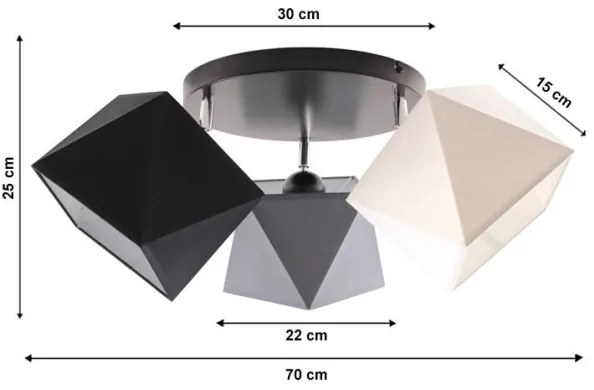 Lustră aplicată DIAMENT 3xE27/60W/230V