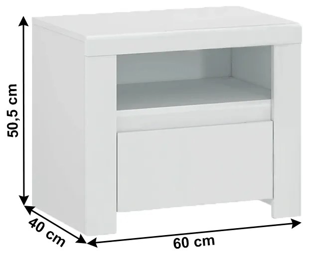 Noptieră Lafer 1S (alb). 1034100