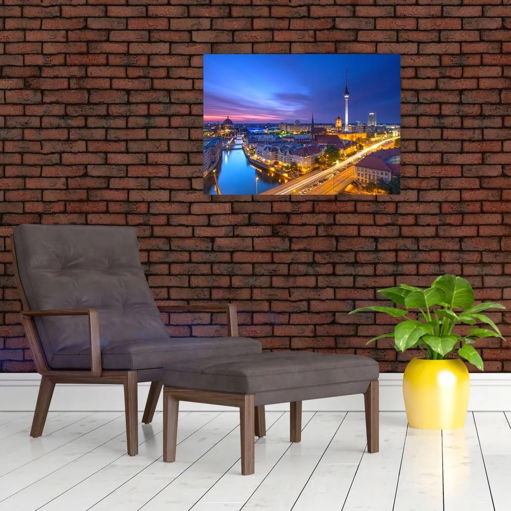 Tablou pe sticlă - Cerul albastru la Berlin (70x50 cm)