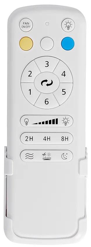 Ventilator de tavan negru 86,7 cm incl. LED cu dimmer cu telecomandă - Yuki