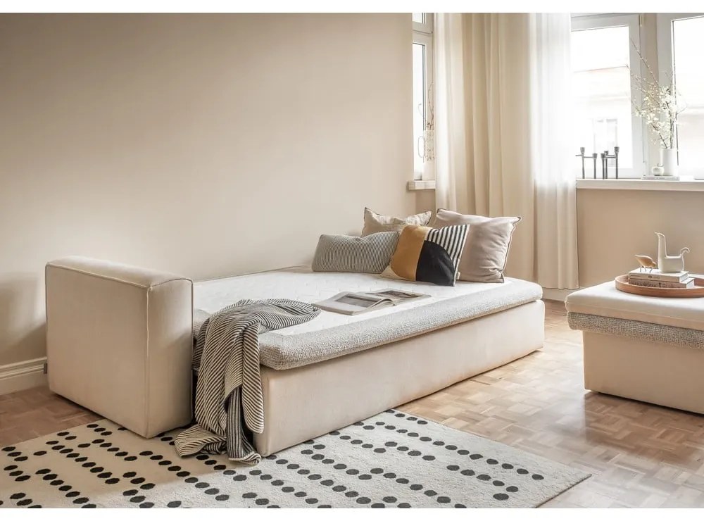 Canapea bej extensibilă 237 cm Wilson – Miuform