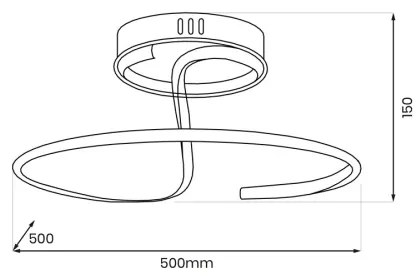 Lustră LED aplicată DELTA LED/30W/230V negru