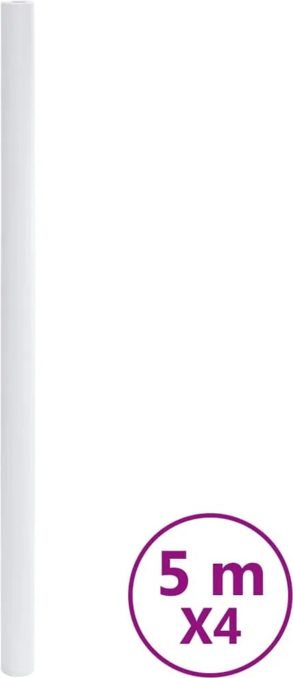 vidaXL Autocolante mobilă autoadezive, alb mat, 90x500 cm, PVC