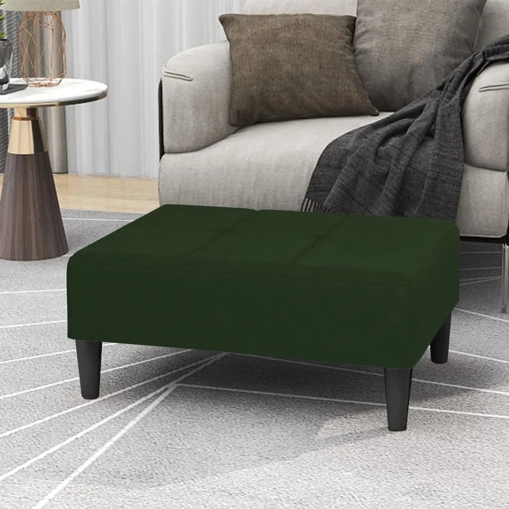 337760 vidaXL Taburet, verde închis, 78x56x32 cm, catifea