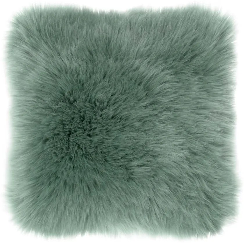 Pernă Tiseco Home Studio Sheepskin, 45 x 45 cm, verde