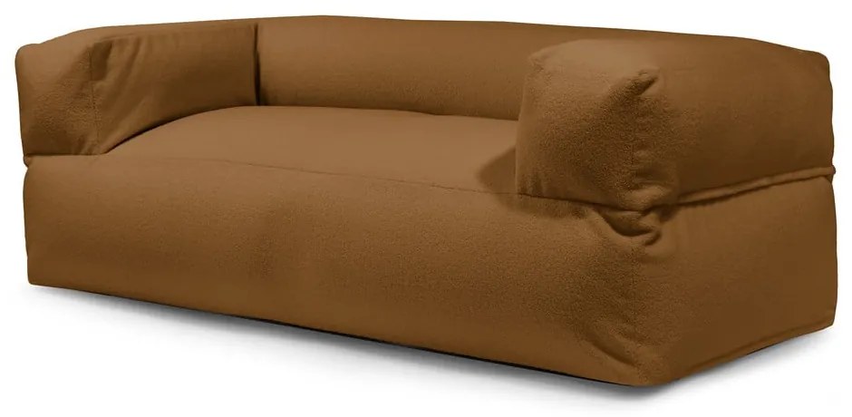 Fotoliu bean bag maro cu tapițerie din țesătură bouclé Sofa MooG – SLOWDOWN